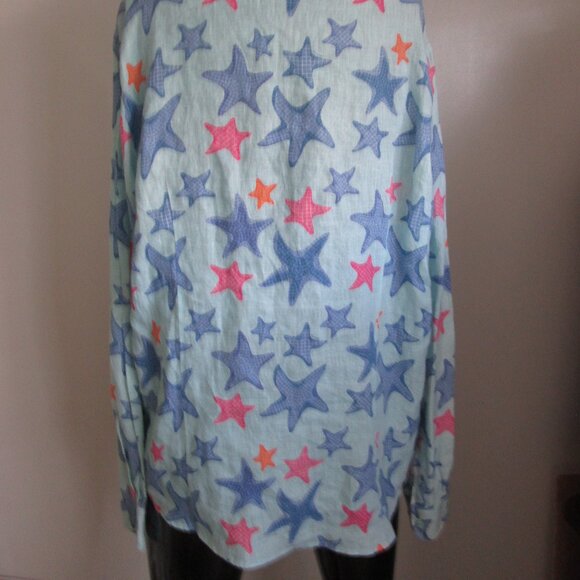 escales Paris multicolor print linen shirt - Picture 8 of 9